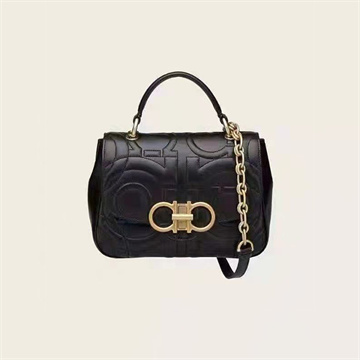 salvatore ferragamo quilted gancini leather top handle bag #ab-211281
